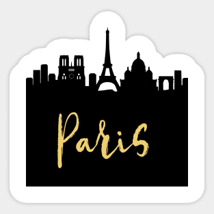 PARIS FRANCE DESIGNER SILHOUETTE SKYLINE ART Sticker